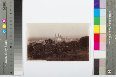 Lagos, allmän bild som visar katedralen, 1883-1884 (albumintryck) av William Henry Jackson