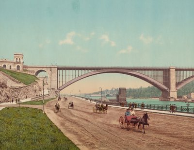 Washington Bridge and Speedway, New York,publicerad 1901 (foto) av William Henry Jackson