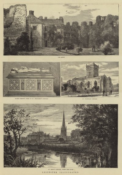 Leicester illustrerad av William Henry James Boot