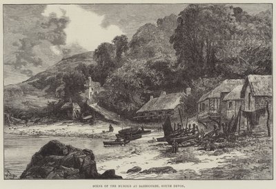 Mordets scen i Babbacombe, South Devon av William Henry James Boot