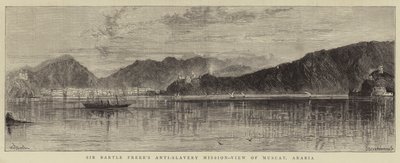 Sir Bartle Freres antislaveriuppdrag, utsikt över Muscat, Arabien av William Henry James Boot