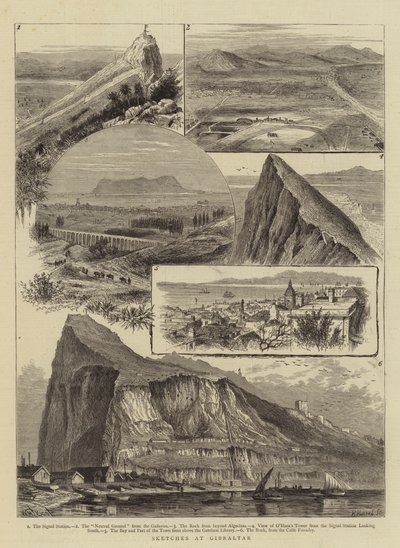 Skisser på Gibraltar av William Henry James Boot
