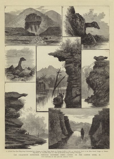 Colquhoun-expeditionen genom södra Kina, Scener på Canton River, II av William Henry James Boot
