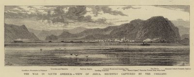 Kriget i Sydamerika, vy över Arica, som nyligen erövrats av chilianarna av William Henry James Boot