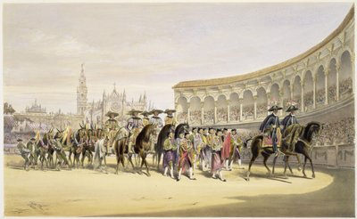 Toreros inmarsch i procession, 1865 av William Henry Lake Price