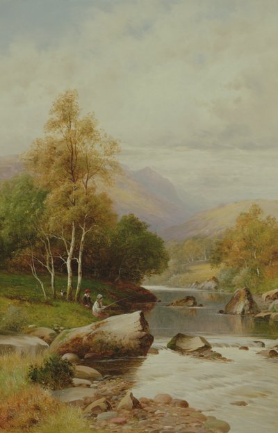 En lugn plats i Festiniog Valley, Wales, 1909 av William Henry Mander