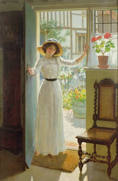 By the Cottage Door (olja på duk) av William Henry Margetson