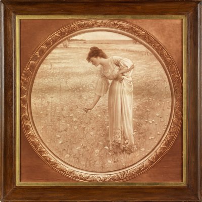 Flowers of the Field (fotografisk reproduktion tryckt i sepia) av William Henry Margetson