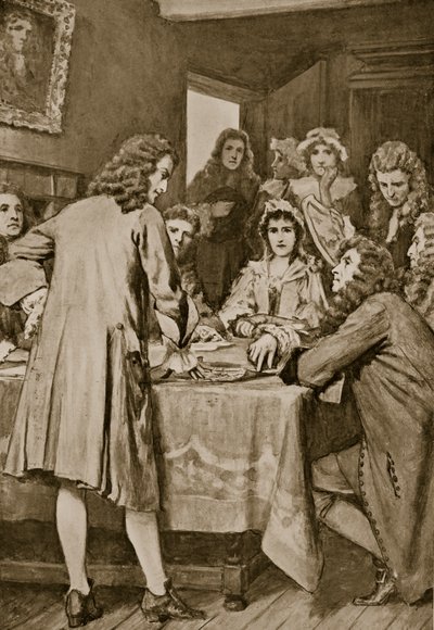 Paterson förklarar Darien Scheme i Edinburgh, 1694, illustration från 