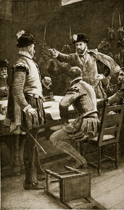 Regent Moray arresterar sina fiender, 1569, illustration från 