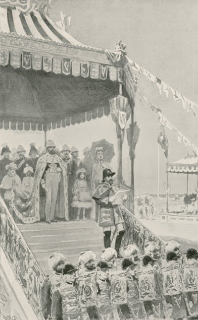 Drottningen utropades till Indiens kejsarinna i Delhi av William Henry Margetson