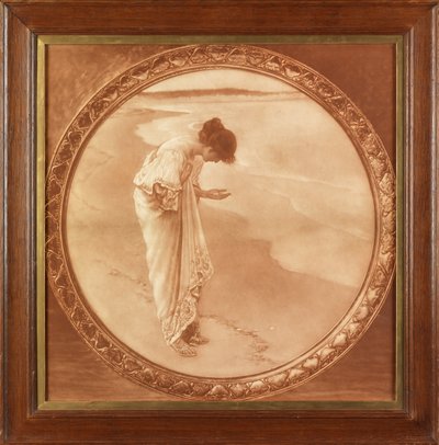 Havet har sina pärlor (fotografisk reproduktion tryckt i sepia) av William Henry Margetson