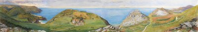 The Valley of the Rocks (wc och gouache förhöjd med vitt) av William Henry Millais