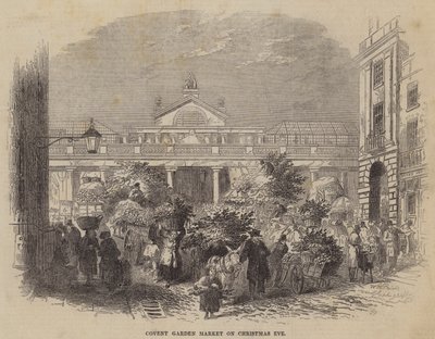 Covent Garden Market på julafton av William Henry Pike