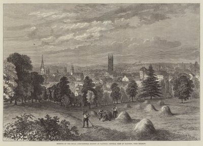 Möte för Royal Agricultural Society i Taunton, General View of Taunton, från Belmont av William Henry Pike