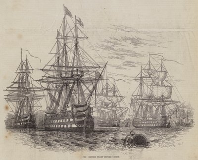 Den brittiska flottan före Lissabon av William Henry Pike