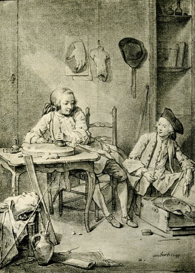Två målarpojkar av William Henry Pike