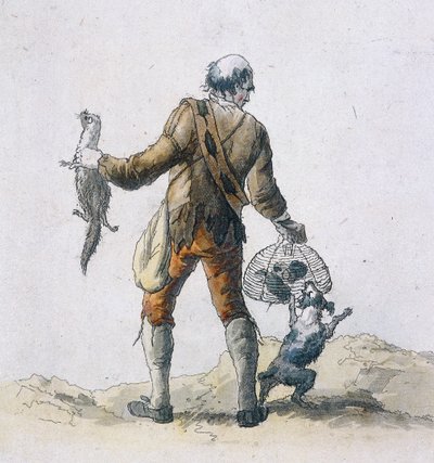 En råttfångare, Provincial Characters, 1804 av William Henry Pyne