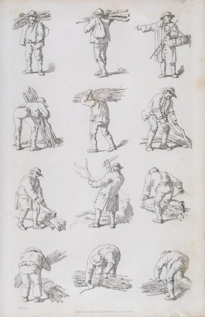 Illustration från "Etsningar av rustika figurer: för utsmyckning av landskapet", 1815 av William Henry Pyne