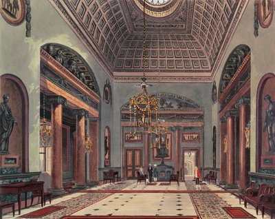 Hall of Entrance, Carlton House från Pynes Royal Residences, 1818 av William Henry Pyne