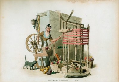 The Worsted Winder, 1805 av William Henry Pyne