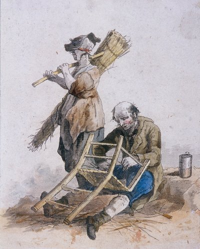 Två stolmenders, Provincial Characters, 1804 av William Henry Pyne