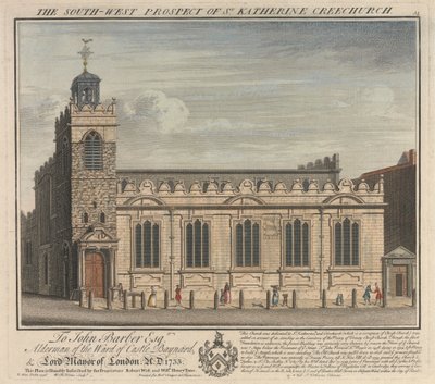 Southwest Prospect av St. Katherine Cree-kyrkan av William Henry Toms