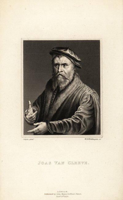 Porträtt av Joos van Cleve, målare verksam i Antwerpen, cirka 1485-1540 av William Henry Worthington