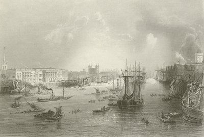 Londons hamn av William Henry after Bartlett