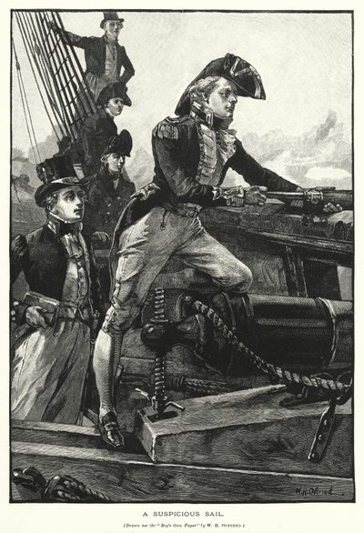 Ett misstänkt segel (gravyr) av William Heysham (after) Overend