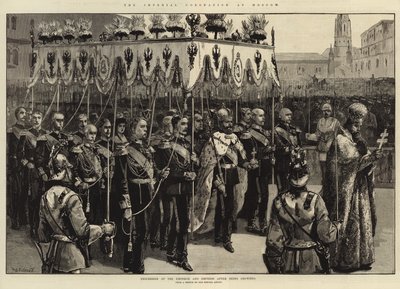 Processon av kejsaren och kejsarinnan (gravyr) av William Heysham (after) Overend