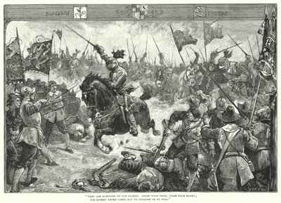 Slaget vid Naseby (gravyr) av William Heysham (after) Overend