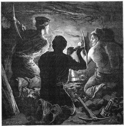 Kolbrytningsolycka, Tynewydd Colliery, South Wales, april 1877 c1885 av William Heysham Overend