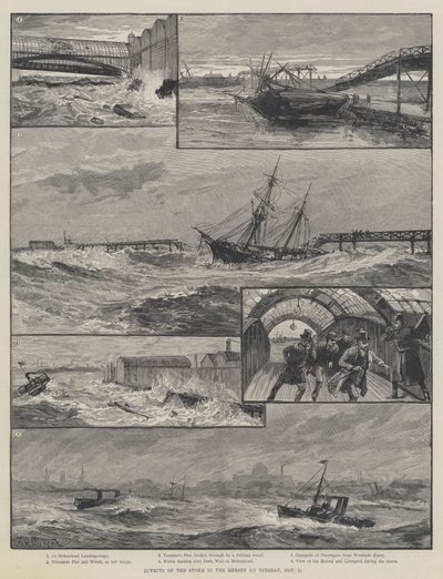 Effekterna av stormen i Mersey tisdagen den 1 november av William Heysham Overend