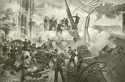 Farragut vid Mobile Bay (gravyr) av William Heysham Overend
