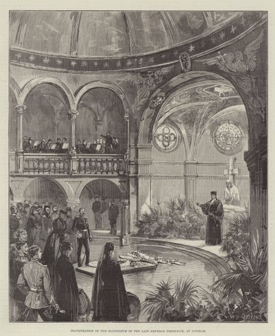 Invigning av den avlidne kejsar Fredriks mausoleum i Potsdam av William Heysham Overend