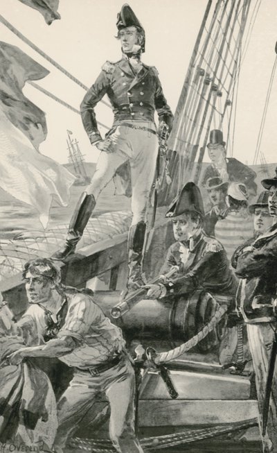 Lord Cochrane signalerar om hjälp att attackera den franska flottan av William Heysham Overend