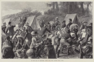 På väg till Klondike, scen nära landningsstadiet, Dyea av William Heysham Overend