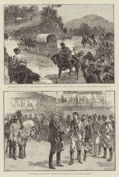 Scener ur Jefferson Davis liv av William Heysham Overend