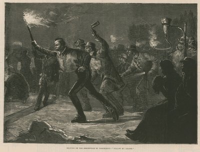 Åka skridskor på Serpentinen med ficklampa (gravyr) av William Heysham Overend