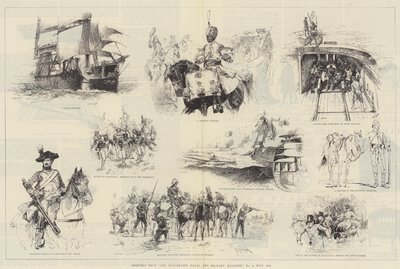Skisser från The Illustrated Naval and Military Magazine, nr 1, juli 1884 av William Heysham Overend