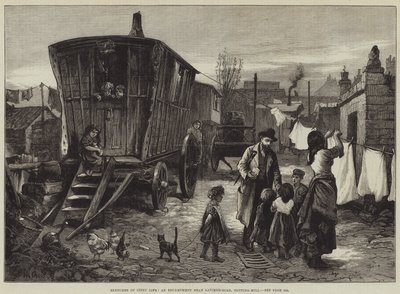 Sketches of Gipsy Life, ett läger nära Latimer-Road, Notting-Hill av William Heysham Overend