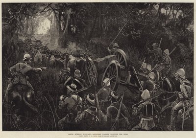 Sydafrikansk krigföring, artilleri som passerar genom bushen av William Heysham Overend