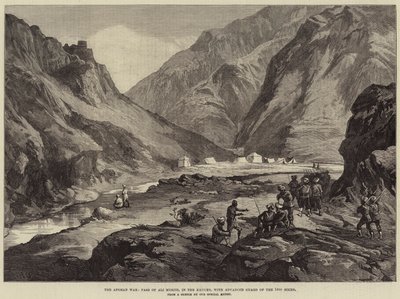 Det afghanska kriget, Ali Musjids pass, i Khyber, med Advanced Guard of the 14th Sikhs av William Heysham Overend