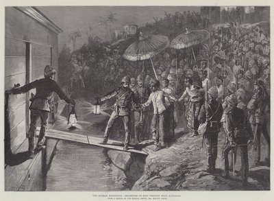 Burmaexpeditionen, kung Theebaws avresa från Mandalay av William Heysham Overend