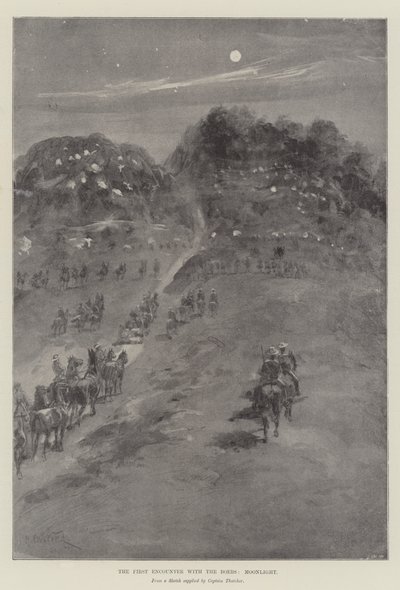 Det första mötet med boerna, Moonlight av William Heysham Overend