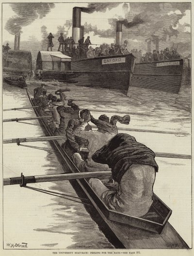 University Boat-Race, peeling för Race av William Heysham Overend