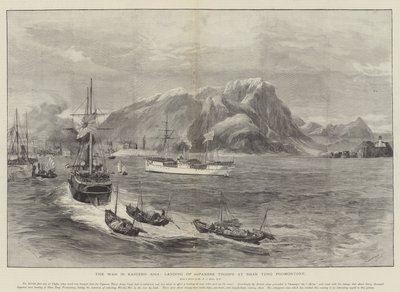 Kriget i Östasien, de japanska truppernas landstigning vid Shan Tung Promontory av William Heysham Overend