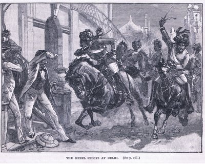 De rebelliska Sepoys i Delhi 1857 AD av William Heysham Overend