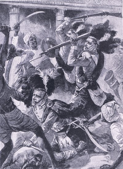Den andra reliefen av Lucknow, illustration från 